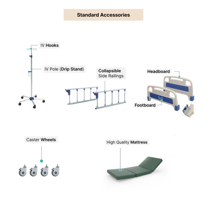 Three Function Electric Bed with Standard Accessories