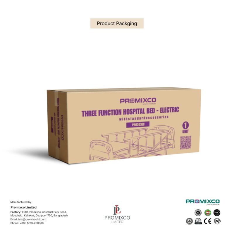 Three Function Electric Bed with Standard Accessories