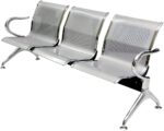 Waiting Chair (3 Seater)-Silver Color - Image 2